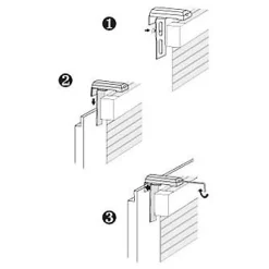 2 supports blancs pour fenêtre en PVC