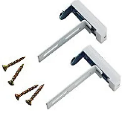2 supports blancs pour fenêtre en PVC