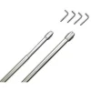 2 TRINGLES OVALES 30-50CM GRIS