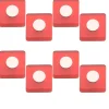 8 Un. bouton pour enfants poignées de meuble en résine plastique ABS rouge chromé mat 30x30X26MM