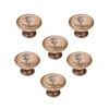 6 Un. bouton poignées de meuble Vintage Retro métal bronze vieilli étoile mar - diamètre 37MM