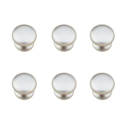 6 Un. poignées de meuble chromé mat - diamètre 30MM