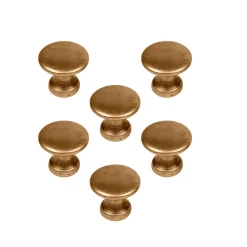 6 Un. poignées de meuble en bronze vieilli tiroir classique - diamètre 25MM