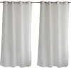 2 Voilages à œillets, 140x240cm, blanc, 15% de in, collection Louna, CMADECO