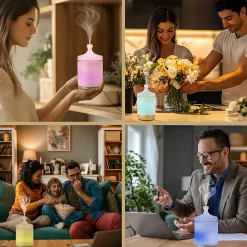 AD31 Diffuseur d'arômes Brumisateur d'Huiles essentielles Purificateur d'air Naturel Aromathérapie Bien être Relaxation Duronic