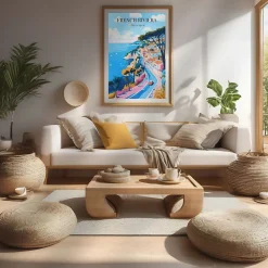 Affiche - La French Riviera - Posters de nos Régions - Format A4 - Moyen 29,7cm x 21cm