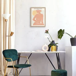 Affiche art collection silhouettes rose pâle l.30 x l.40 cm Dada Art