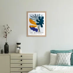 Affiche Art moderne bleu Dada Art l.30 x H.40 cm
