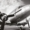 Affiche avion noir et blanc L.50 x H.70cm Dada Art