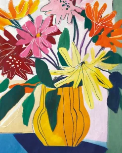 Affiche bouquet multicouleurs l.40 x H.50 cm Dada Art