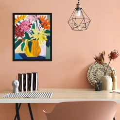 Affiche bouquet multicouleurs l.40 x H.50 cm Dada Art