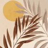 Affiche branche, soleil beige et orcre l.30 x H.40 cm
