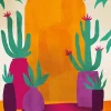 Affiche cactus multicouleurs l.24 x H.30 cm Dada Art