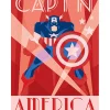 Affiche Captain America Dada Art l.60 x H.80 cm