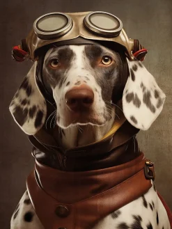 Affiche chien aviateur l.30 x H.40 cm Dada Art