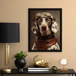 Affiche chien aviateur l.30 x H.40 cm Dada Art