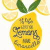 Affiche citron jaune " Make limoncello " l.30 x H.40 cm Dada Art