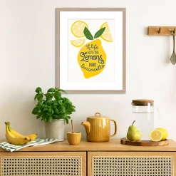 Affiche citron jaune 