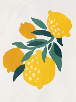 Affiche citrons Dada Art l.30 x H.40 cm jaune