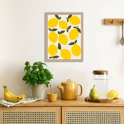 Affiche citrons jaunes l.30 x H.40 cm Dada Art