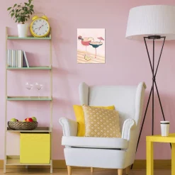 Affiche cocktail rose l.24 x H.30 cm Dada Art