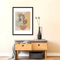 Affiche dessin végétal beige et ocre l.40 x H.50 cm Dada Art