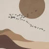 Affiche dunes oiseaux Dada Art l.30 x H.40 cm