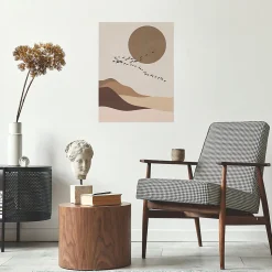 Affiche dunes oiseaux Dada Art l.30 x H.40 cm