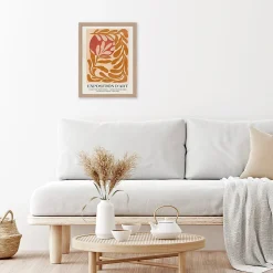 Affiche Exhibition orange Dada Art l.30 x H.40 cm