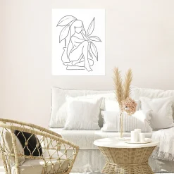 Affiche femme assise Dada Art l.40 x H.50 cm