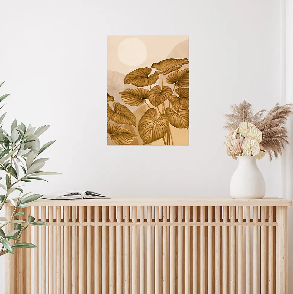 Affiche feuilles ocre l.30 x H.40 cm Dada Art