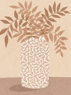 Affiche feuilles terracotta l.30 x H.40 cm Dada Art
