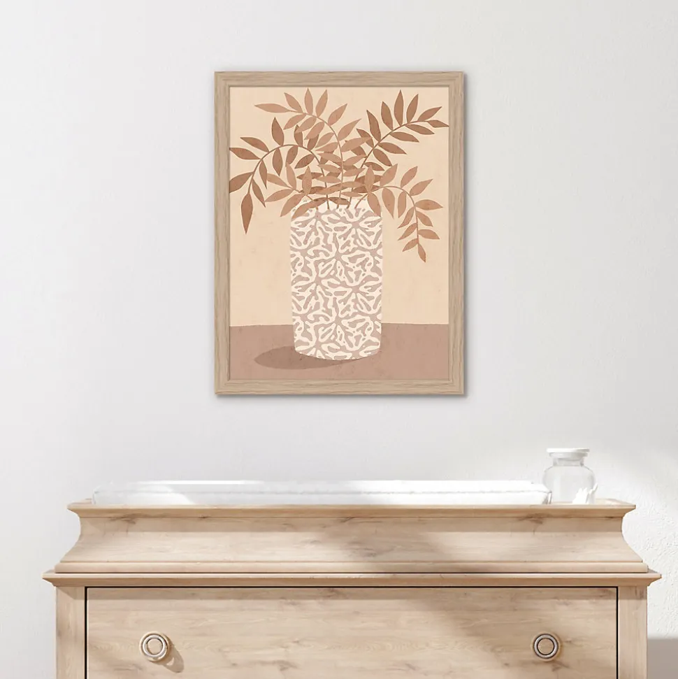 Affiche feuilles terracotta l.30 x H.40 cm Dada Art
