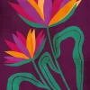 Affiche fleurs violettes l.24 x l.30 cm Dada Art