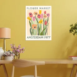 Affiche flower market Amsterdam l.30 x l.40 cm Dada Art