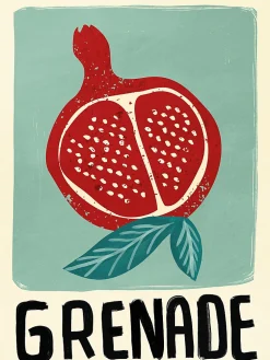 Affiche fruit grenade l.30 x l.40 cm Dada Art