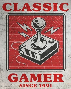 Affiche Gamer rouge Dada Art l.24 x H.30 cm