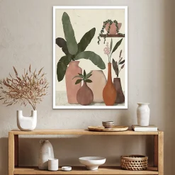 Affiche jarre pot et vase terracotta l.50 x l.70 cm Dada art