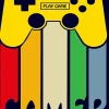 Affiche Joystick multicouleur Dada Art l.24 x H.30 cm