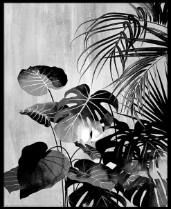 Affiche jungle noir et blanc L.40 x H.50cm Dada Art