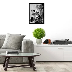 Affiche jungle noir et blanc L.40 x H.50cm Dada Art