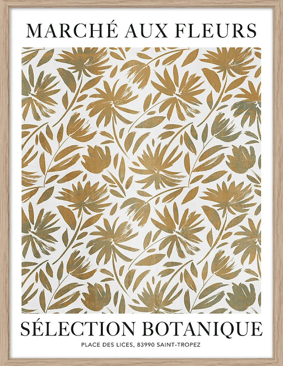 Affiche Marché aux fleurs orange Dada Art l.30 x H.40 cm