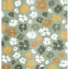 Affiche Marché aux fleurs vert jaune et blanc Dada Art l.30 x H.40 cm