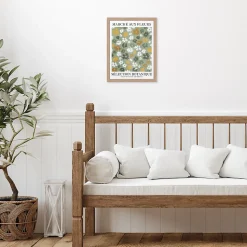 Affiche Marché aux fleurs vert jaune et blanc Dada Art l.30 x H.40 cm