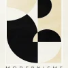 Affiche moderniste beige et noir l.40 x H.50 cm Dada Art