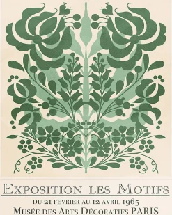 Affiche Motif vert Dada Art l.40 x H.50 cm