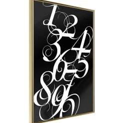 Affiche Murale Encadrée "Alphabet of Digits" 40 x 60 cm Or
