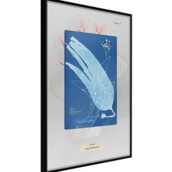 Affiche Murale Encadrée "Alga Cyanotype" 40 x 60 cm Noir