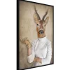 Affiche Murale Encadrée "Animal Alter Ego Capreolus" 30 x 42 cm Noir