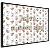 Affiche Murale Encadrée "Animals Wish a Nice Day" 60 x 40 cm Noir